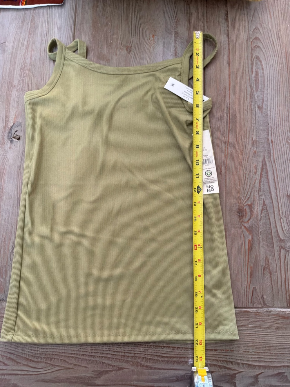 No Boundaries Light Olive Ribbed Tank Top